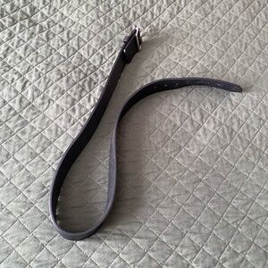 Men’s Black Boston Leather Belt Sz 38